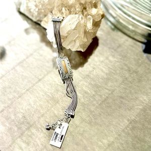 Brighton - Two tone bracelet with crystal embellishment.